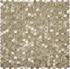 Мозаика L'Antic Colonial 100240896 Gravity Aluminium 3D Hexagon Gold 30,1x30,7 G-150 полированная