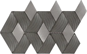 Мозаика L'Antic Colonial 100240900 Gravity Aluminium Braid Metal Titanium 23,7x35,8 G-146 полированная