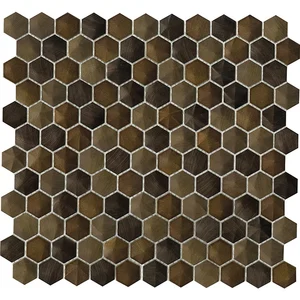 Мозаика L'Antic Colonial Colors Aluminium Chocolate L241715011 28,5x30,5 матовая