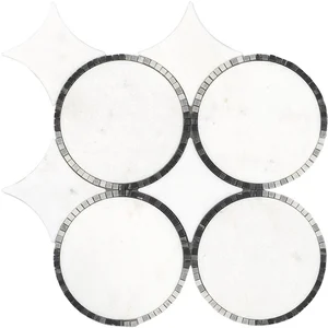 Мозаика L'Antic Colonial 100347806 TEMPO Circle White 29,9x29,9 G-146 матовая