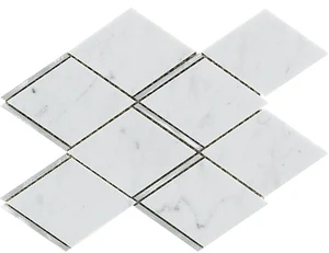 Мозаика L'Antic Colonial Victorian Rhombus Carrara Aluminium L241716261 20,5x24 матовая