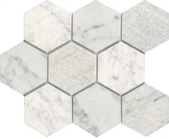 World Hexagon Texture White L241717421