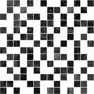 Laparet Crystal Мозаика чёрный белый 30x30 глянцевая