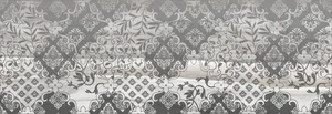 Laparet Grace Fancy Декор серый 20x60 глянцевый