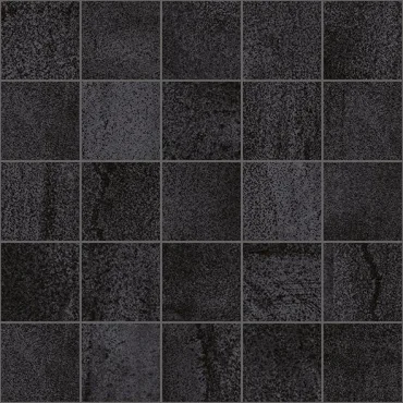 Laparet Metallica Декор мозаичный чёрный MM34034 25x25 матовый