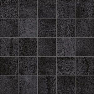 Laparet Metallica Декор мозаичный чёрный MM34034 25x25 матовый