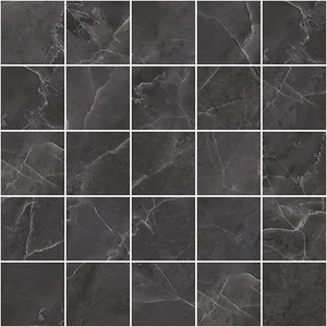 Laparet Olimpus Декор мозаичный чёрный MM34038 25x25 глянцевый