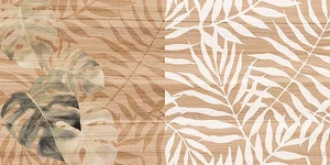Laparet Organic Плитка настенная коричневый узор 08-01-15-2454 20x40 матовая