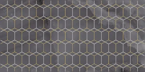Laparet Prime Декор чёрный 25x50 глянцевый