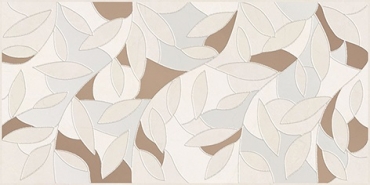 Декоративный элемент Laparet Serenity Folium Кремовый 08-03-37-1350 20x40 глянцевый