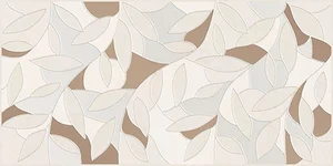 Декоративный элемент Laparet Serenity Folium Кремовый 08-03-37-1350 20x40 глянцевый