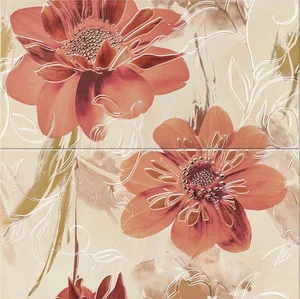 Панно Opoczno Lazio Beige Flower 58,3x59,3 глянцевое