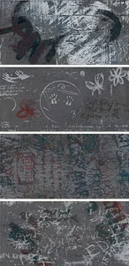 Декоративный элемент Leonardo Word Up Graffiti GR Mix 30x60 матовый