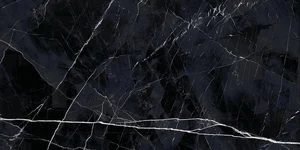 Керамогранит Level Marmi Stuoiato Book Match B Calacatta Black Lappato EJ2E 162x324 лаппатированный
