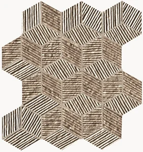 Мозаика Fap Lumina Glam Taupe Cube Mosaico fNAC 22,6x22,6 глянцевая