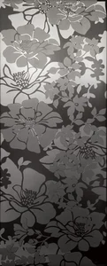Декоративный элемент Cedam Lustri Dec Flower Nero Lucido 20x50 глянцевый