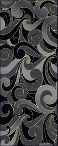Декоративный элемент Cedam Lustri Dec Ricciolo Nero 20x50 глянцевый
