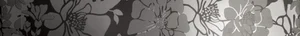 Бордюр Cedam Lustri List Flower Nero Lucido 6x50 глянцевый
