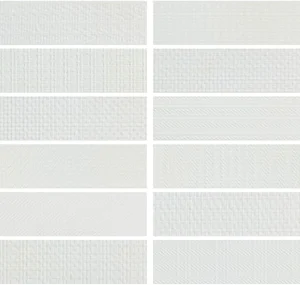 Плитка Made+39 Brick Text White BT00100 9x30 структурированная