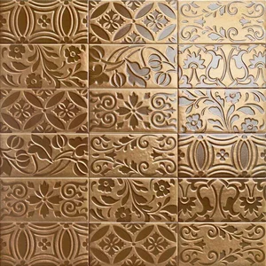 Плитка Mainzu Velvet Deco Gold 10x20 глянцевая