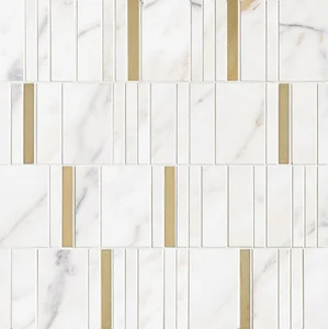 Мозаика Marazzi Italy Allmarble Wall Golden White Mosaico Barcode Lux M8HD 40x40 глянцевая
