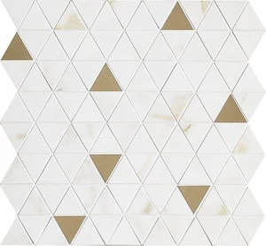 Мозаика Marazzi Italy Allmarble Wall Golden White Mosaico Tria Satin M8H1 40x43 сатинированная