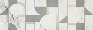 Декоративный элемент Marazzi Italy Allmarble Wall Statuario Decoro Club Satin M8T3 40x120 сатинированный