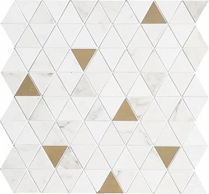 Мозаика Marazzi Italy Allmarble Wall Statuario Mosaico Tria Satin M8GZ 40x43 сатинированная