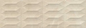 Плитка Marazzi Italy Marbleplay Marfil Struttura Gem 3D Rett M4PH 30x90 матовая