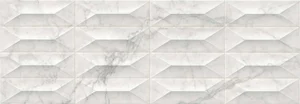 Плитка Marazzi Italy Marbleplay Statuarietto Struttura Gem 3D Rett M4PD 30x90 матовая