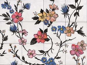 Декоративный элемент Marazzi Italy Rice Decoro Garden Modulo B M9E6 45x60 полированный