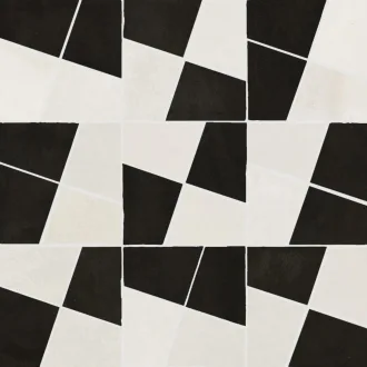 Zellige Gesso/Carbone Mosaico M8WH