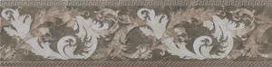 Бордюр Versace Marble Fas Barocca Grigio 240236 14,4x58,5 полированный