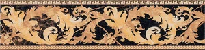Бордюр Versace Marble Fas Barocca Nero 240233 14,4x58,5 полированный