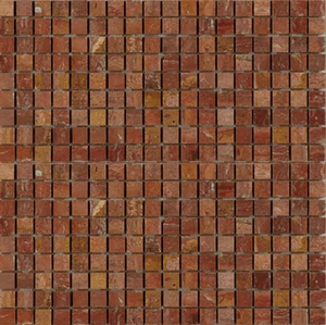 Мозаика Art & Natura Marble Mosaic Red Travertine 30,5x30,5 глянцевая