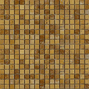 Мозаика Art & Natura Marble Mosaic Travertino Giallo 30,5x30,5 глянцевая