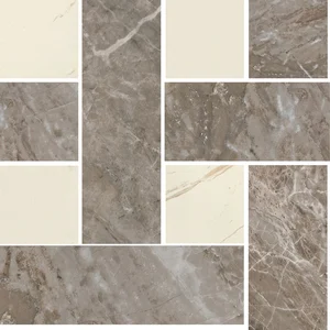 Мозаика Versace Marble Mosaico Chest Grigio Bianco 240453 29,1x29,1 лаппатированная