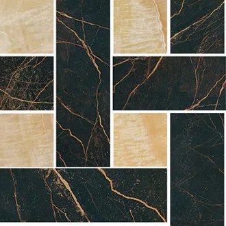 Marble Mosaico Chest Nero Oro 240450