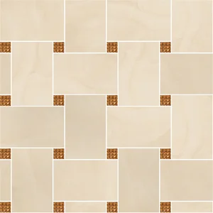 Мозаика Versace Marble Mosaico Intreccio Beige Swarov Oro 240514 29,1x29,1 лаппатированная