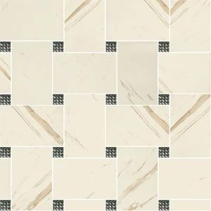 Мозаика Versace Marble Mosaico Intreccio Bianco Swarov Bianco 240510 29,1x29,1 лаппатированная