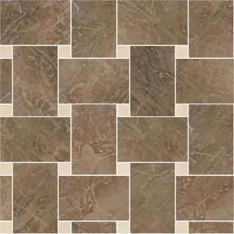 Marble Mosaico Intreccio Marrone-Beige 240536