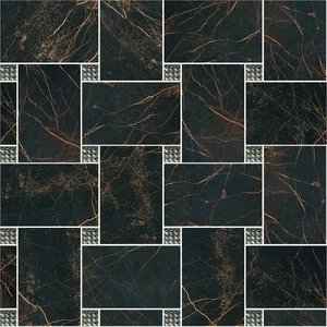 Мозаика Versace Marble Mosaico Intreccio Nero Swarov Bianco 240512 29,1x29,1 лаппатированная
