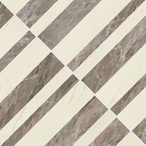Мозаика Versace Marble Mosaico Optical Grigio-Bianco 240523 58,5x58,5 лаппатированная