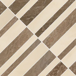 Мозаика Versace Marble Mosaico Optical Marrone-Beige 240522 58,5x58,5 лаппатированная
