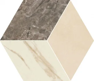 Marble Mosaico T3 L Grigio-Bianco-Beige 240463