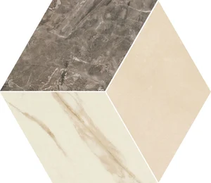 Декоративный элемент Versace Marble Mosaico T3 L Grigio-Bianco-Beige 240463 39x45 лаппатированный