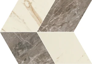 Мозаика Versace Marble Mosaico T4 L Grigio-Bianco 240473 39x56,4 лаппатированная