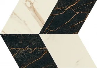 Marble Mosaico T4 L Nero-Bianco 240470