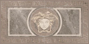 Панно Versace Marble Rosone Grigio 240436 58,5x117,2 полированное