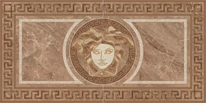 Панно Versace Marble Rosone Marrone 240437 58,5x117,2 полированное